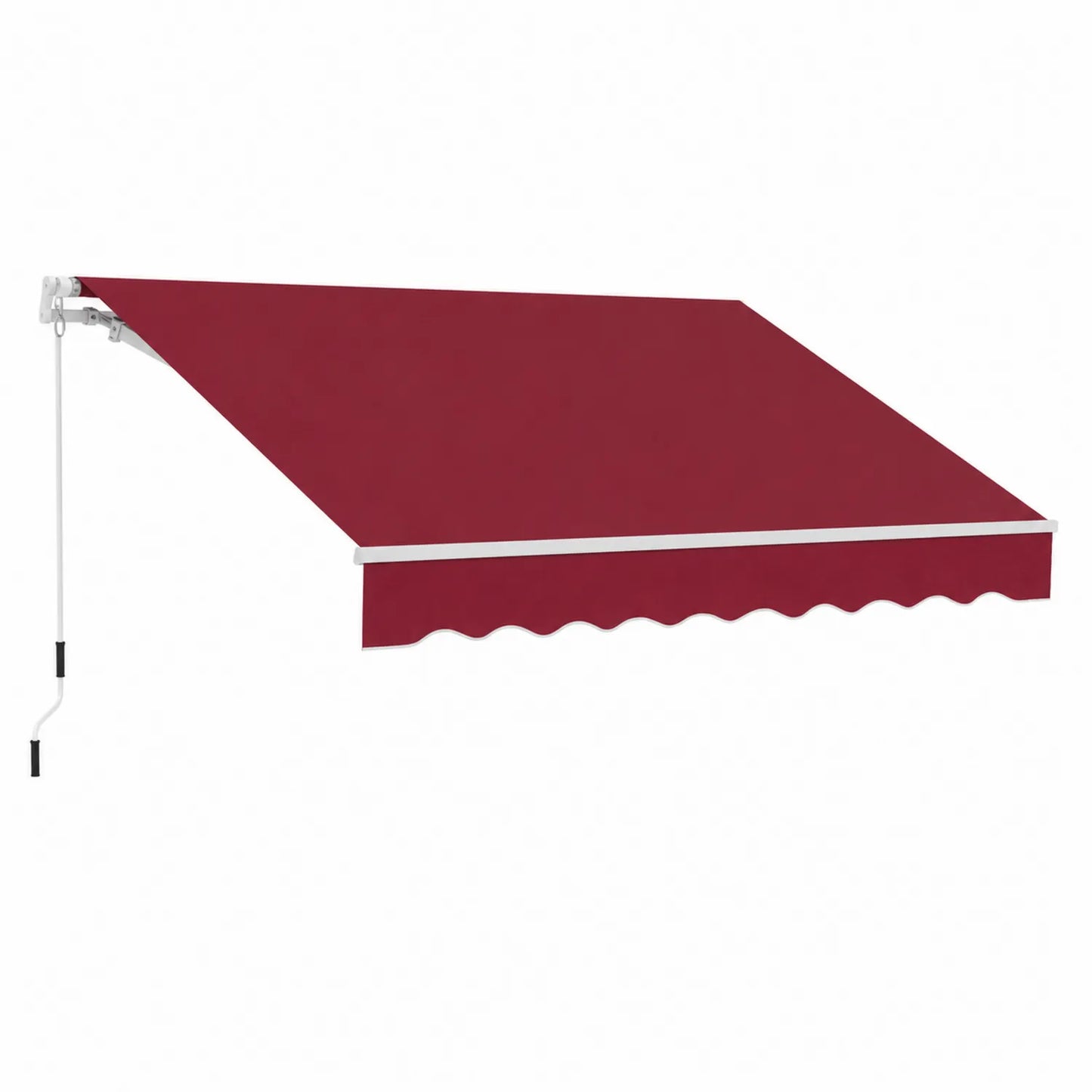 Burgunderrote manuelle Markise 300x250 cm Aluminiumrahmen