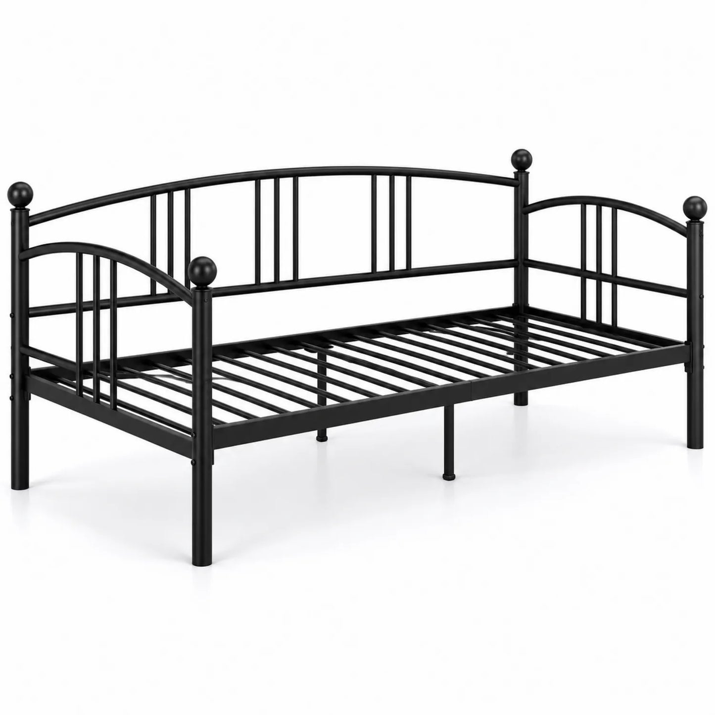 Metall-Tagesbett Schwarz 200x90 cm