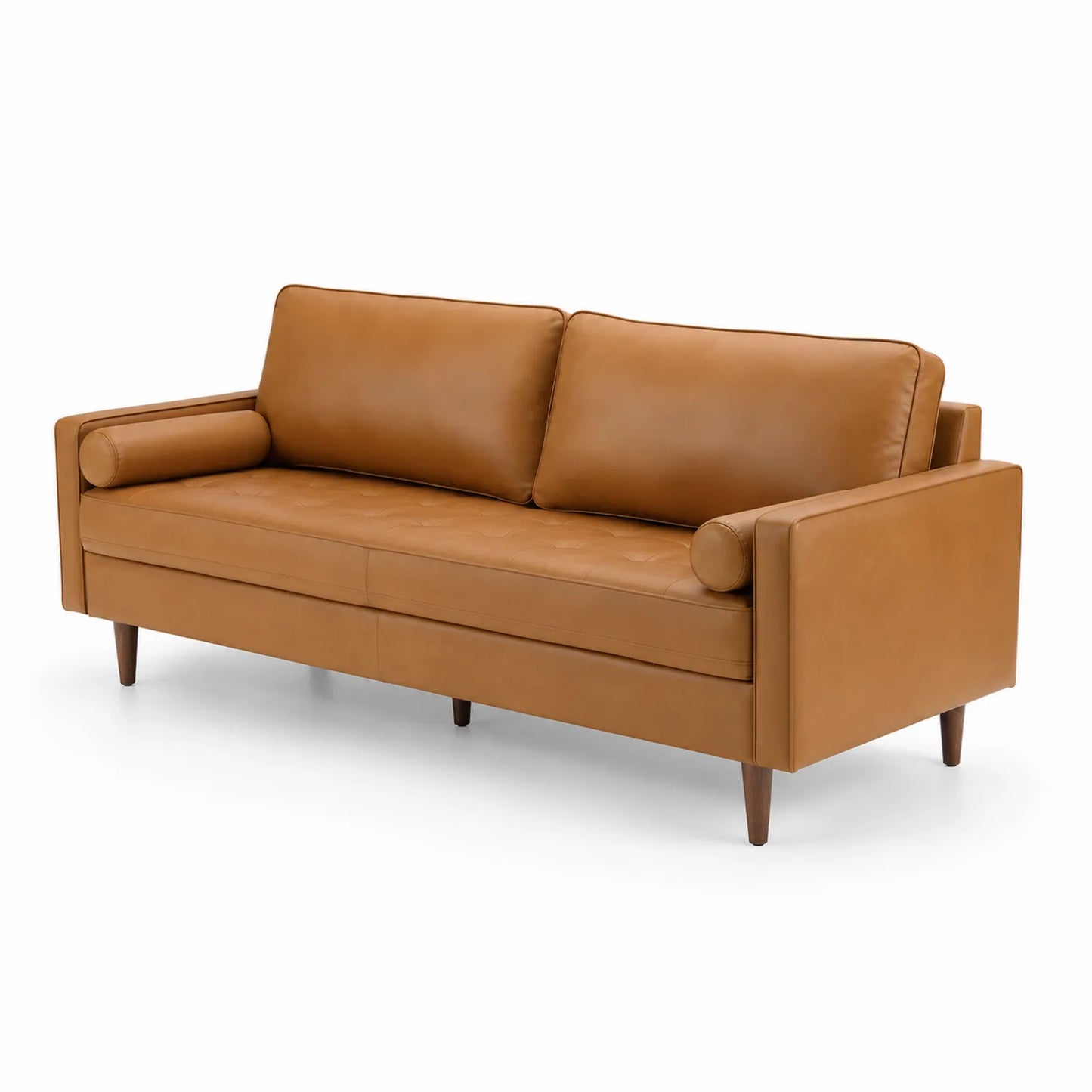 3-Sitzer Sofa Leder Braun 210 cm