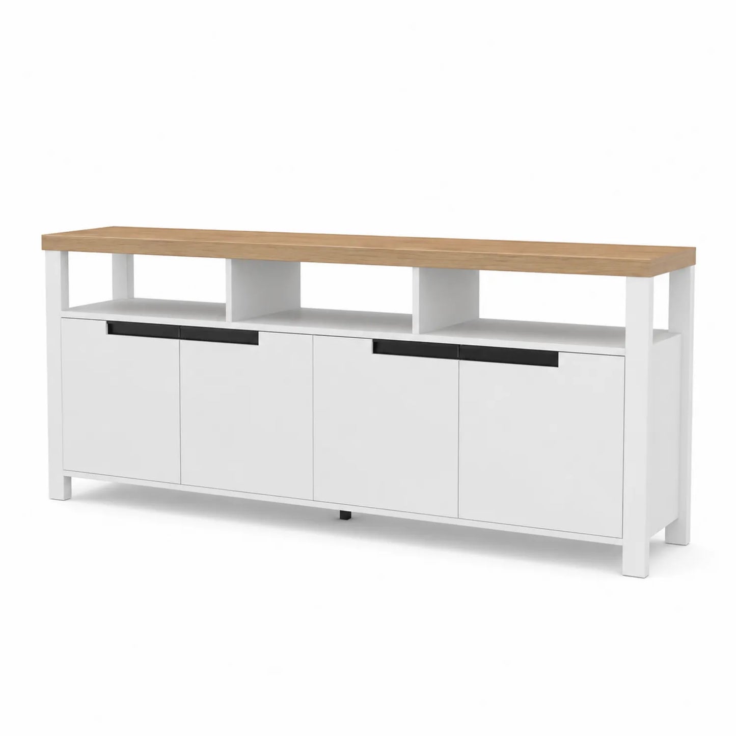 TV-Schrank mit Stauraum MDF Eichenfurnier 200x40x80cm