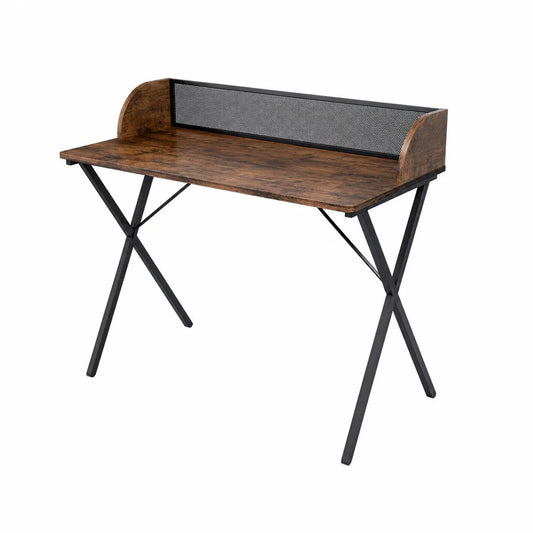 Schreibtisch aus Holzwerkstoff und Metall mit Ablage 120cm x 60cm