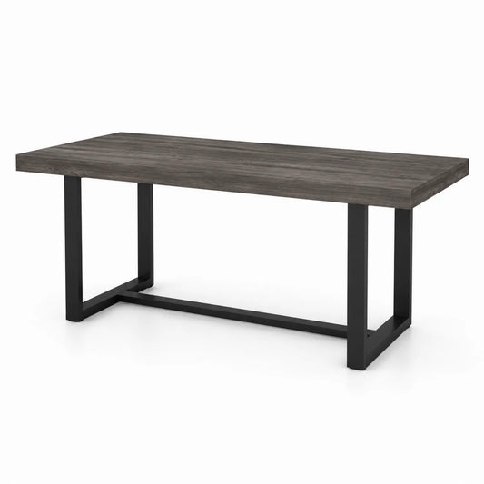 Holztisch mit Stahlrahmen Braun 200x100x75 cm