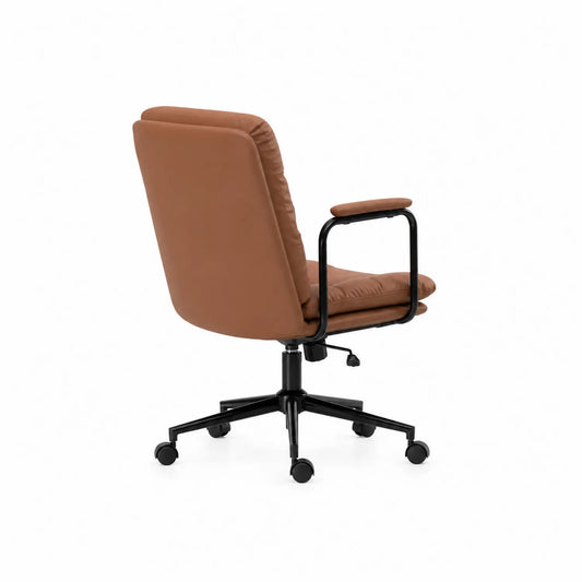 Bürostuhl mit verstellbarer Höhe PU-Leder Braun