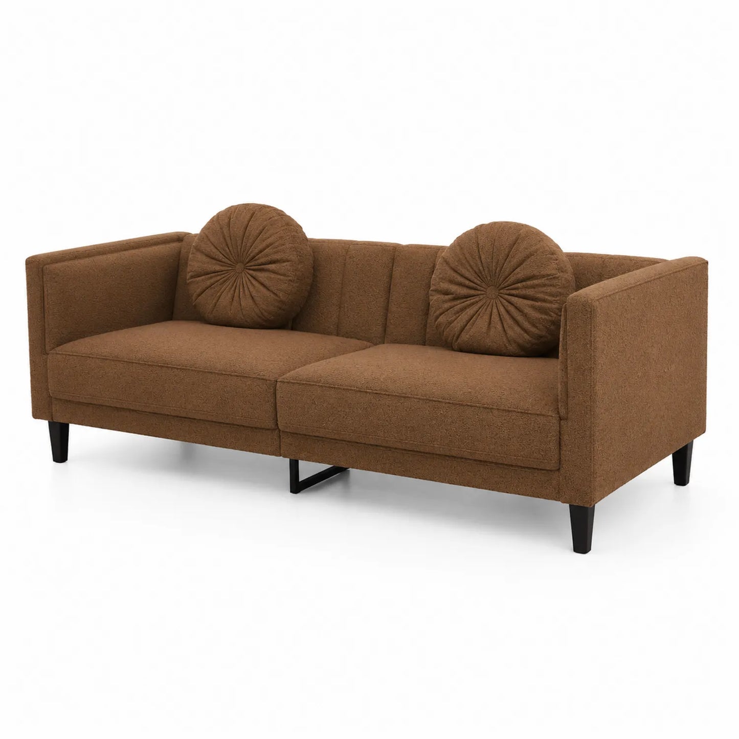 Zweisitzer Sofa Braun Polyester