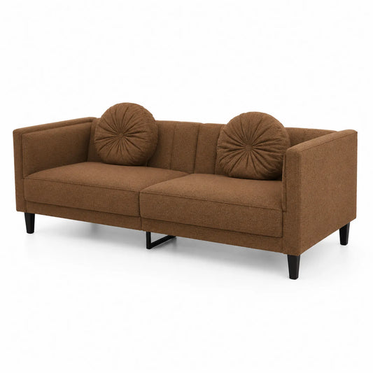Zweisitzer Sofa Braun Polyester