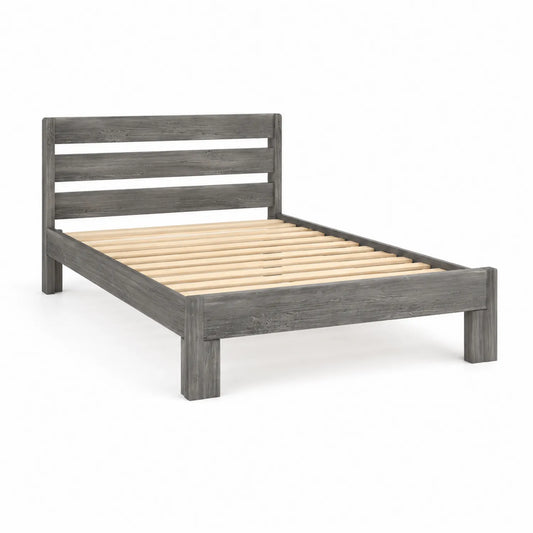Bett Doppelbett Grau Kiefernholz 200x160 cm