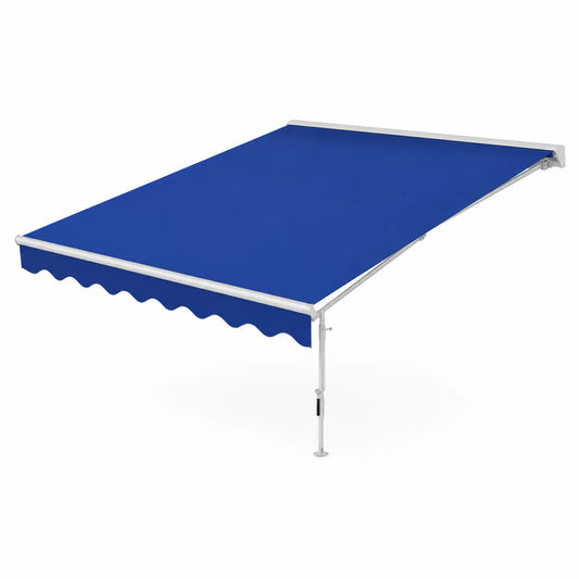 Terrassenmarkise blau 300x250 cm Polyester Aluminium