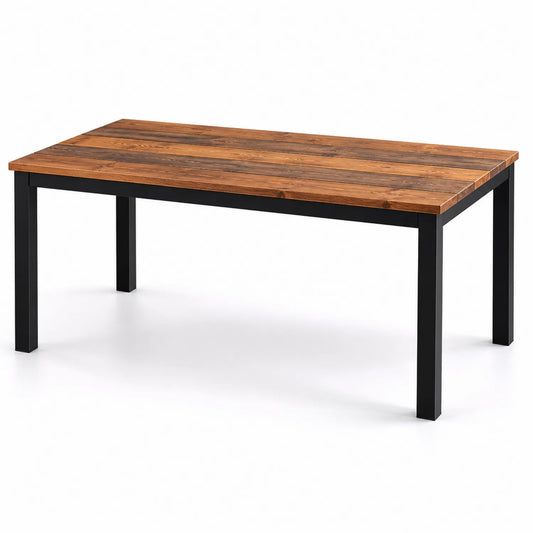 Rechteckiger Holztisch mit Metallbeinen 180x90x75cm