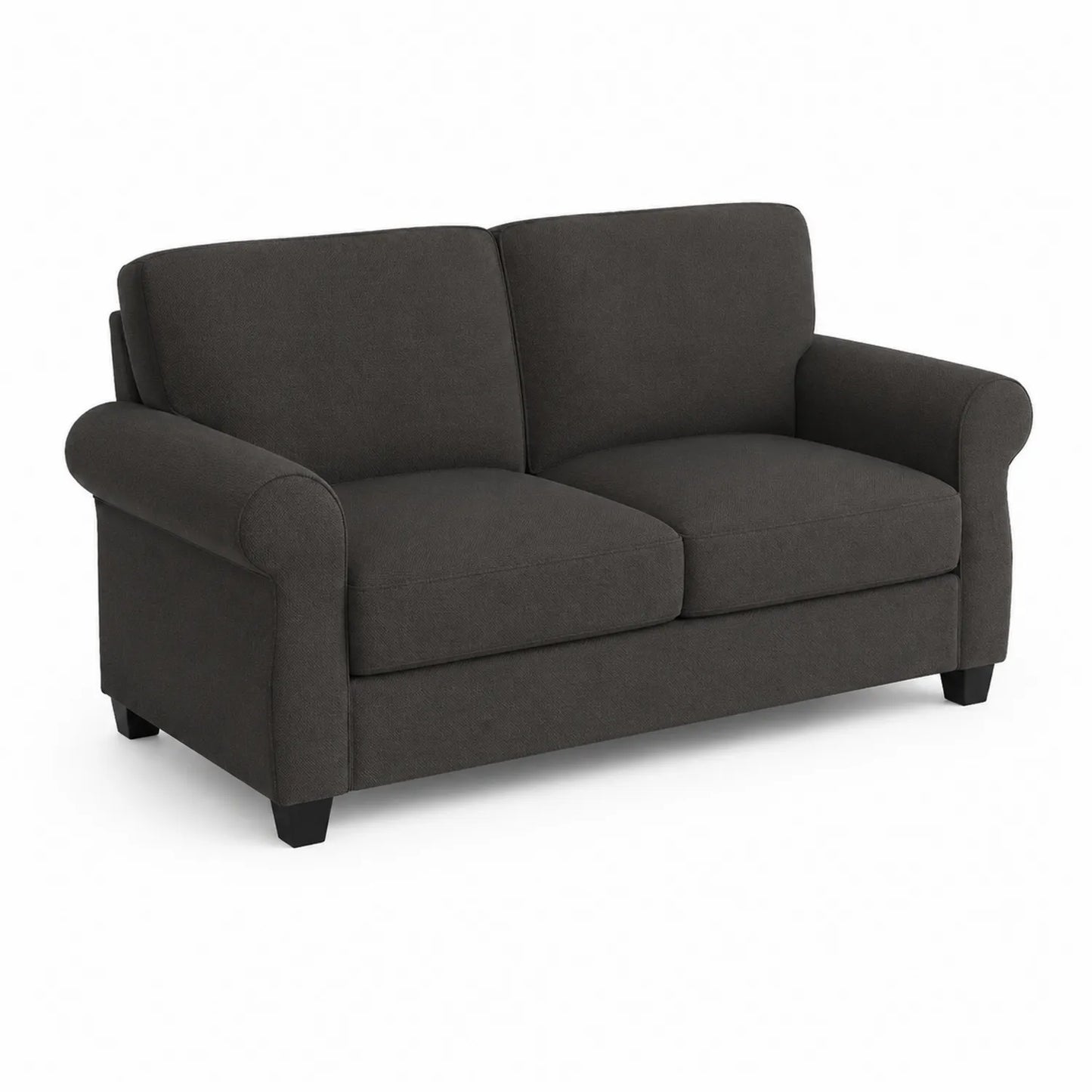 2-Sitzer Sofa Dunkelgrau Stoff 150 cm