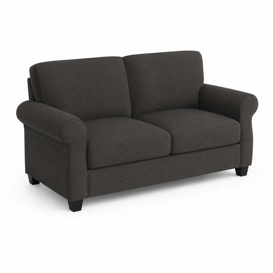 2-Sitzer Sofa Dunkelgrau Stoff 150 cm