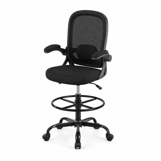 Bürostuhl Netzstoff Metall Schwarz