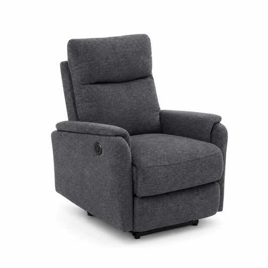 Verstellbarer Relaxsessel Polyester Dunkelgrau